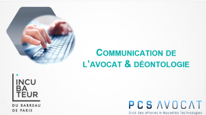 Incubateur du Barreau de Paris – Webinar sur la communication des avocats