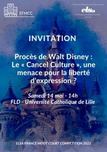 Moot Competition 2022 – Disney & la cancel Culture