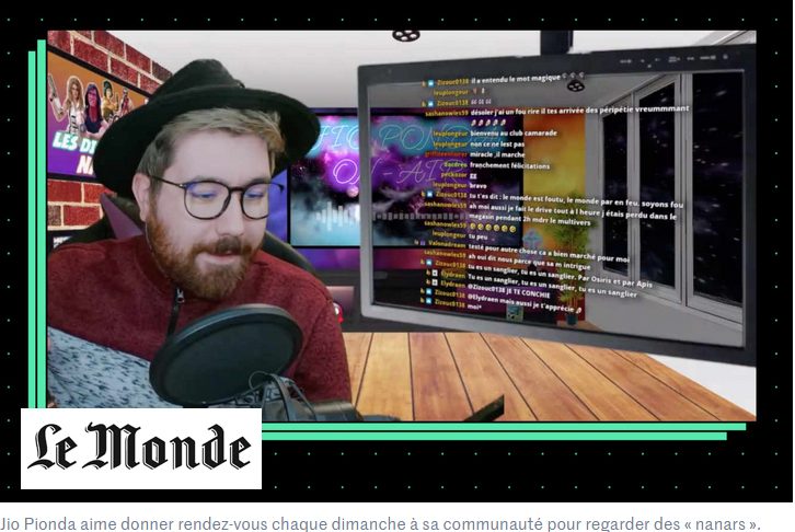 Illustration de l'article du monde sur Watch party et les contenus Twitch