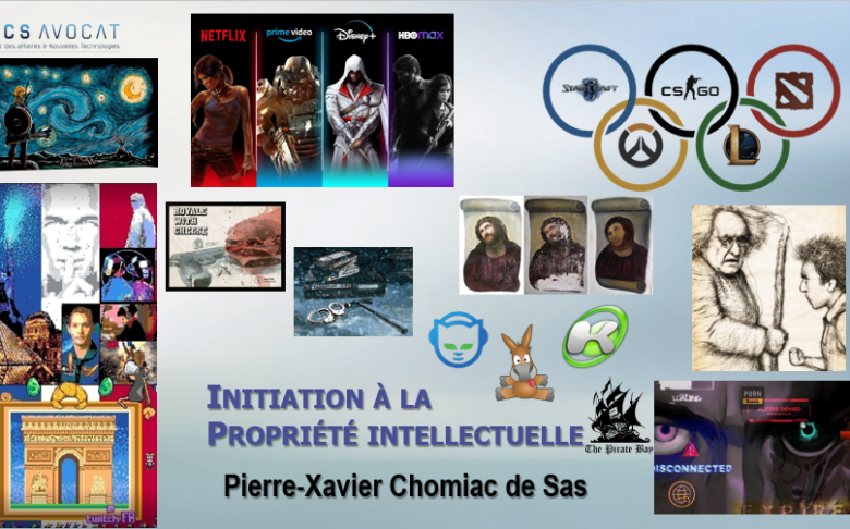 Slides de formation de PCS Avocat au sein de Gaming Campus sur le thème de la propriété intellectuelle