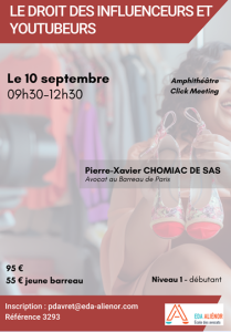 EDA Aliénor 2024 – Formation Droit des influenceurs & streamers
